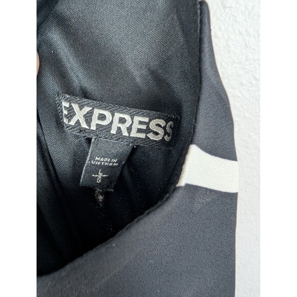 Express Black and White Striped Maxi Dress Large - Picture 3 of 9